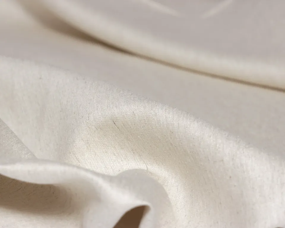 100% Mulberry Silk Fabric (Seashell) | Home of Wool