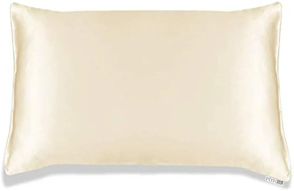 Amazon.com: MYK Silk Pure Natural Mulberry Silk Pillowcase, 19 Momme with  Cotton Underside for Hair & Skin, Oeko-TEX Certified, Hypoallergenic, Curly  Friendly, Beige : Everything Else